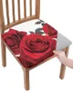 Couvercles de chaise de la Saint-Valentin Rose Rose Rose Blanc Elastic Soutr Cover Holbovers pour la salle à manger Protector Stretch