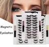 Magnetische Wimpern 3D Nerz Wimpern Magnetique Eyeliner Magnete Wimpern mit Pinzetten kurze falsche Wimpern dauerhafte handgefertigtes Make -up -Werkzeug6347833