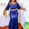 Afrikaanse trouwjurken voor vrouwen dashiki ankara pailletten outfits jurk plus size kalkoenavond feest lange maxi jurk dame kleding 240513