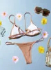 Maillots de bain féminins en x sexy mini bikini set de maillot de bain pour femmes bikini push-up en T-en-bikini en T.