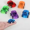 Barntransport Small Toys Transparent Pull Back Mini Plan Cartoon Anime Car Party Outdoor Roman och roliga leksaker