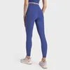 Abiti da uomo allineare allineamento ad alta vita in alto annebbia pantaloni da yoga tessuto nudo con tasche gust sport leggings fitness da corsa da donna con abbigliamento sportivo