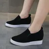 Casual schoenen dames lente zomer ronde teen suède dikke zool wig schoeisel vrouwen faux solide kleur slip-on wandel