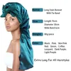 Personalize Long Satin Bonnets For Braids Locs Large Silky Hair Bonnet With Tie For Women Sleeping Add Curly Hair Bonnet 240507