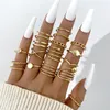 Mix maat Knuckle ring set voor vrouwen 22 stks/set vintage zilvergoud liefde vlinder vinger ringen feestgeschenken meisjes slangenketen stapel ring vintage boho midi ringen