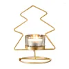 Mum Tutucular Yıldız Yuvarlak Noel Ağacı Geometrik Çay Işık Tutucu Hollow Candlestick