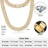 Hip Hop Mens Jewelry 20Mm Gold Plated Brass 3 Rows AAAAA CZ Diamond Iced Out Heavy Cuban Link Chain Necklace