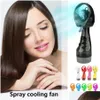 Fête favorable Spray Spray cool ventilateur Handheld Electric Mini Portable Summer Mist Maker Fans Drop Livil