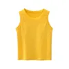 Camisole 2024 Новая хлопковая девочка -жилет Candy Childrens Camisol Childrens Top Summer Bab