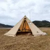 Палатки и укрытия 500pro Tipi Hot Tent с пламенем-ретаративной плитой Джек 5-8 человек, используемые для семейной команды на открытом воздухе, походы на походы TripsQ240511