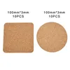 TABLEAU MATS 10PCS CORCES NATURELS CORCHES Square Mat à vins Win Drink Tap Tap Pad Tap Taf pour cuisine Home