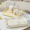 Tea Trays WORTHBUY Double Layer Tray Detachable Serving Living Room Multifunctional Plastic Board Reusable Drain