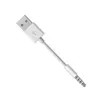 3,5 mm Jack Aux till USB 2.0 Charger Data Sync Audio Adapter Cable för Apple iPod Shuffle 3rd 4th 5th Gen Mp3 MP4 Player Cord