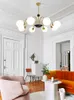 Chrome/Bronze Ceiling Lights for Dining Bed room Living room decoration E27 bulb Glass ball Nordic Ceiling Lamp indoor lighting