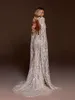 Illusie High Neck Bruid Jurken Mermaid Backless trouwjurk met lange mouwen voor vrouwen kralen jurk Vestidos de novia
