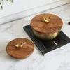 Piatti ciotola di frutta con coperchio in legno uccellino piatto di snack secchi piatto decorativo vassoio di caramelle scatola di caramelle