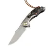 Top de qualité H2551 Flipper haut de gamme couteau pliant VG10 Damas en acier en acier fibre de carbone avec une poignée en acier Damas