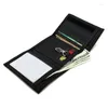 Portefeuilles Trifold portefeuille décontracté pour hommes hommes femmes jeunes nouveau-nouveau-argent sac à bandoulière zippé de pièce d'identité support de poche
