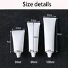 Spedizione gratuita 50ml 80ml 100ml 150ml Matte Matte White Plastic Tubo di lozione estetica Contenitore Shampoo Dentifricio Bottiglia Frost UCXNT KJVCA