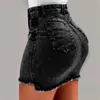 Jupes 2024 Mini jupe de denim de taille de taille et de la jupe de denim sexy pour femmes