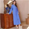 Vêtements ethniques Dubaï Abaya Islam Bangladesh musulman long modeste robe Kaftan Abayas Durkey Robes for Women Robe longue Femme Drop Dhosc