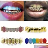 Grillz Dental Grills Grillz Dental Grills 18Kゴールド歯ブレースパンクヒップホップMticolorダイヤモンドカスタムボトムマウスファン歯キャップVA D DHCIW