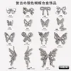 20pcs Silberlegierung Schmetterlingsnägelkunst Bogenan Zauberzubehör Teile für Maniküre Doecr Retro Nails Dekoration Design liefert CY 240514