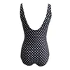Swimwear féminin Femmes Polka Dot One Piece Swimsuit Backless 2024 Suite de baignade pour Velars en V