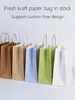 Wrap regalo fresco Regali di shopping da asporto personalizzato logo stampato Kraft Paper Packaging Borse Borse Cussition