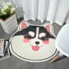 Carpets Fashion S Style 3D Thick Cartoon Dog Head Shape Anti-Slip Pet Print Mats Bathroom Floor Kitchen Rugs