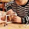 Arkitektur/DIY House Rolife Food Box Shop Diy Miniature House Kit Easy Assembly Building Block Kits For Children Barn Sweet Color Design