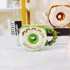 Tasses en céramique tasse avec tube siphon de haute valeur de haute valeur inscrit créative beignet water cup women cadeau en gros
