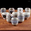 Tasses à thé de style en céramique de style japonais tasse de poterie grossière peinte à la main