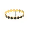 Mode Bijoux en acier Inoxydable vier blad klaver armband armband roestvrijstalen glazuur goud armband vrouwen sieraden