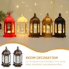 Kerzenhalter 2 PCs Ramadan Lantern Eid -fitr Windlampe Kreative LED Dekorative Innenleichte Desktop