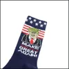 2024 Make America Again Trump Socks Stockings For Adts Women Men Cotton Sports Drop Delivery Home Garden Festive Supplies Cpa4616 0407