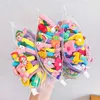 Haaraccessoires 10 stuks/set Girl Rubber Band Elastische haarband Regenboog Catoon karakter Fruit Flower Hoofdkleding Girl Cute Sweet Hair Accessories D240514