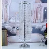Candle Holders Shiny Gold Silver Wedding Flower Table Centerpieces Crystal Candlestick Holder Pillar Floral Stand Backdrop Bouquet Decor