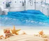 Wallpapers behang voor vloer Home Decoratie Seaside strandstijl woonkamer 3D PVC zelfklevend