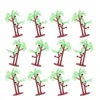 Fiori decorativi 15 pezzi Micro paesaggio di cocco piante artificiali alberi in miniatura palme in plastica piccola per natura di natività