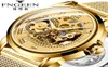 Bilek saatleri 2021 Fngeen satıyor Erkekler ve kadınlar için tam otomatik mekanik saatler çelik örgü moda iskeleti tourbillon altın 6267527