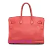 Aabirdkin delicate luxe designer bakken tas authentiek s clemence 35 roze kalf lederen handtas dames handtas crossbody tas