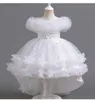 Mädchenkleider wunderschöne und elegante Schultermädchen flauschiges Hochzeitskleid für 4-12 Jahre alte Gastkleid für formales Weihnachtsessen Kleid Y240514 geeignet