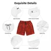 Short pour hommes maillot de bain Red Snakeskin Board Summer Python Skin Imprimé plage décontractée Pantalons courts hommes Custom DIY RUNI