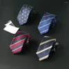 Bow Ties Moda iş dünyası tarzı polyester 6cm dar kravat çizgili ekose kravatlar erkekler için gündelik düğün takım elbise aksesuarları toptan