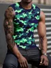 Tabbure de débardeur pour hommes T-shirt sans manches imprimé à la mode 3D Printe
