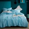 Set di biancheria da letto 35egyptian cotone lungo 600tc set di letti a colore solido satinato comodo coperchio piumino