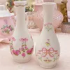 Vasos vaso decorativo de casa 2 retro arco rosa cerâmica pequeno desktop ornamentos