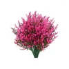 Fleurs décoratives 8pcs ABS non toxique Artificiel pour les bouquets de mariage - Bas d'entretien et de fête inodore orange