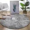 Mattor Mircle Sweet Nordic Grey Circle Rug Soft Plush Mattor för sovrum vardagsrummet bivbord Bedrida perfekt tillägger komfortstil